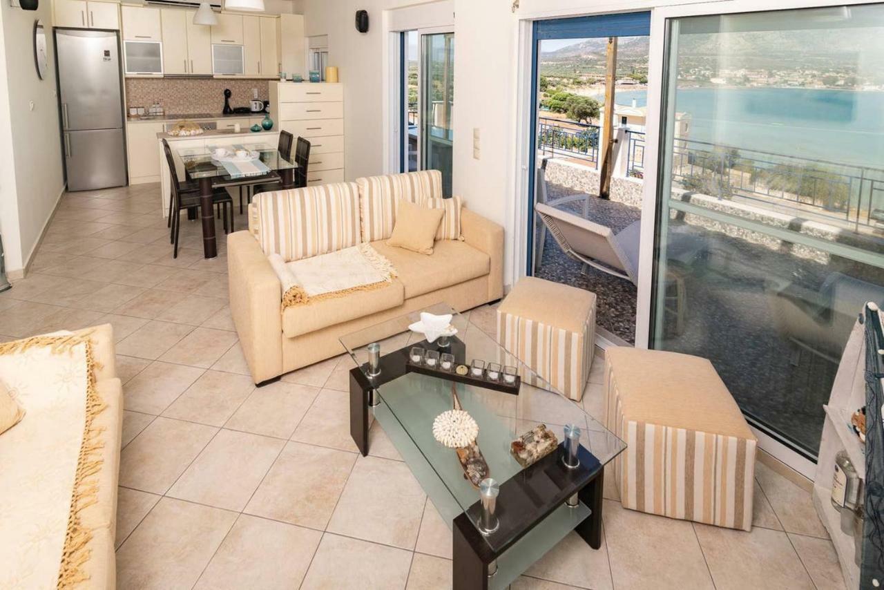 Seaview Flat Steps To The Beach Karavostasi  Exterior photo
