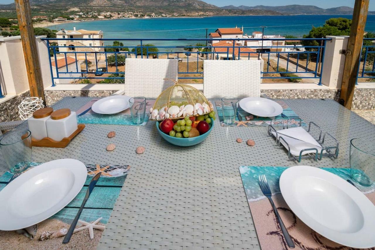 Seaview Flat Steps To The Beach Karavostasi  Exterior photo